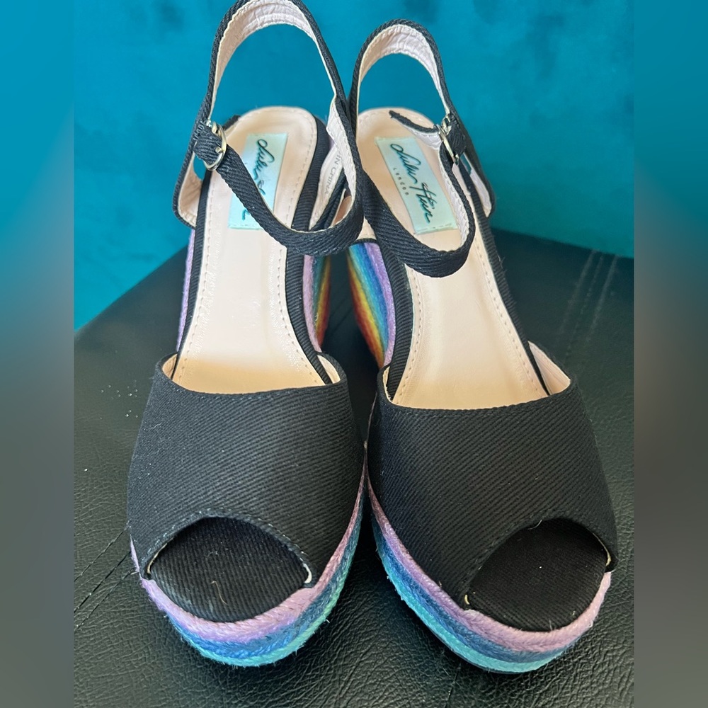 Multicolor Wedge Sandals